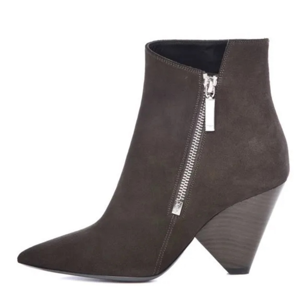 Saint Laurent Niki Suede Soho Nero Ankle Boots Size 39.5 Fits size 9